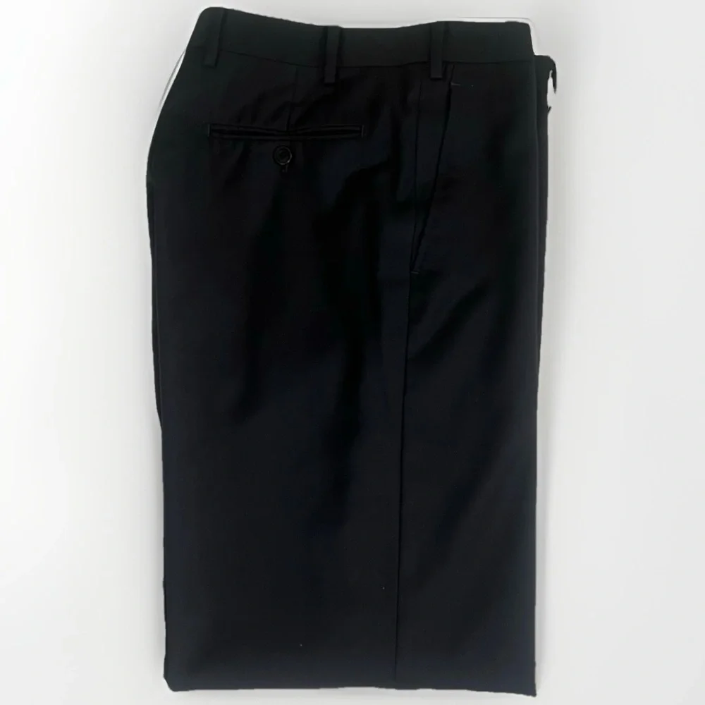 Givenchy 100% Wool Pants Mens Sz‎ 40R Black Straight Leg Fit Tailored Flat Front